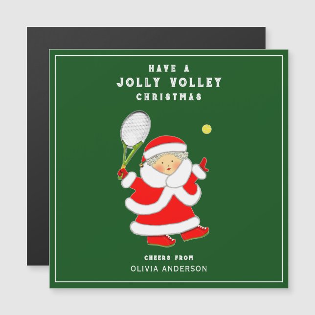 Creative Tennis Holiday Christmas Cards (Front/Back)