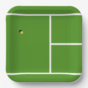 Creative Tennis Party Paper Plate