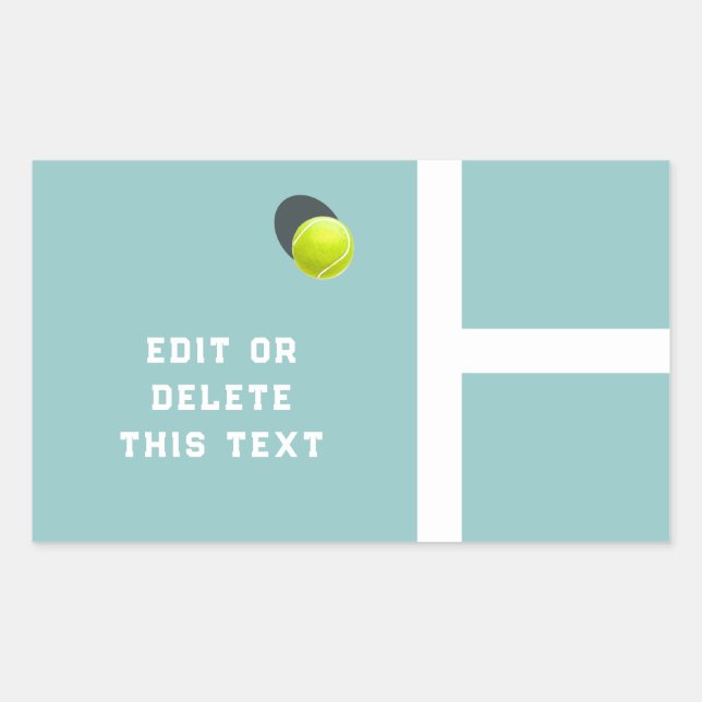 Creative Tennis Rectangular Sticker (Front)