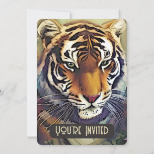 Creative Tiger Invitation with QR Code