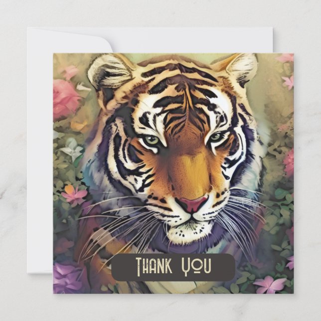 Creative Tiger Thank You Card (Front)