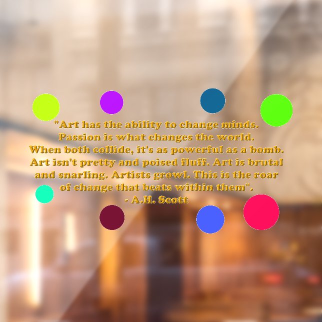 Creative Transformation  Window Cling (Sheet 2)