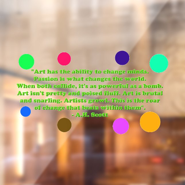 Creative Transformation  Window Cling (Sheet 2)