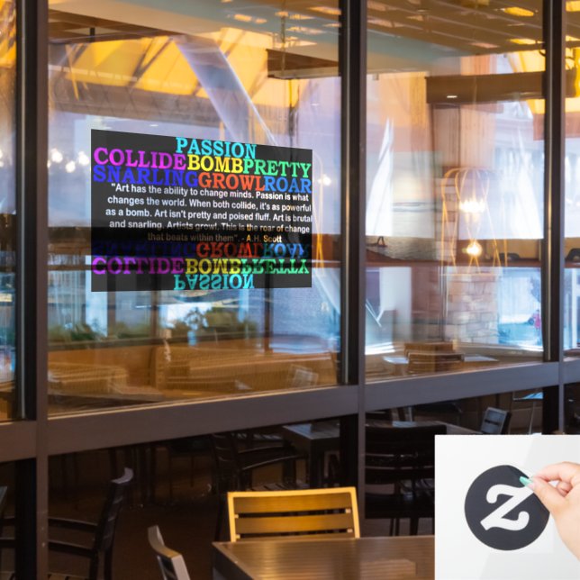 Creative Transformation  Window Cling (Restaurant Window)
