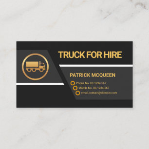 Creative Trapezium Layers Truck Logistic Transport Business Card