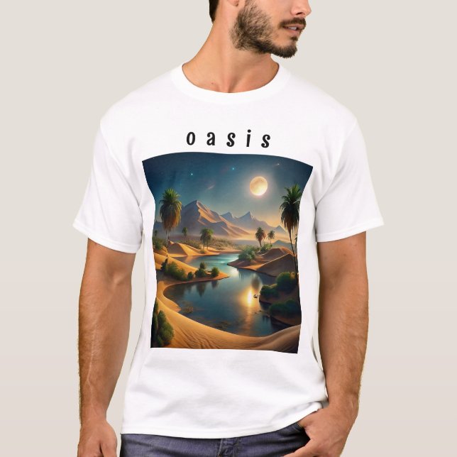 Creative t'shirt design for oasis view T-Shirt (Front)