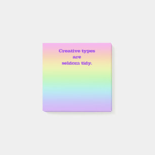 Creative Types Rainbow Post-It Notes
