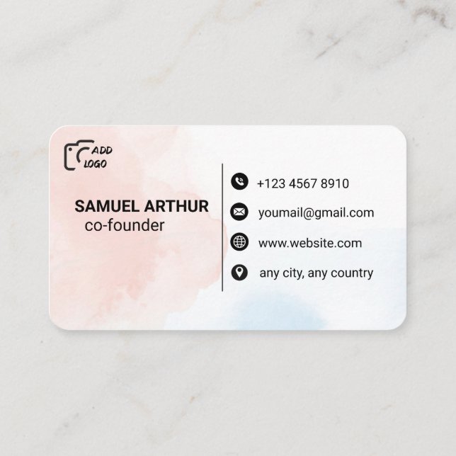 Creative Typography Business Card  (Back)