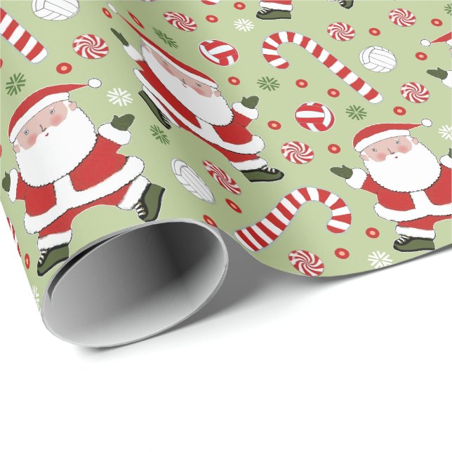 Creative Volleyball Holiday Gift Wrapping Paper (Roll Corner)