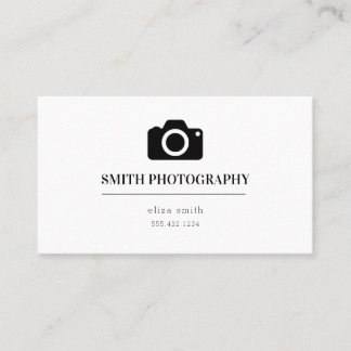 Creative Watercolor Camera Photography Business Card