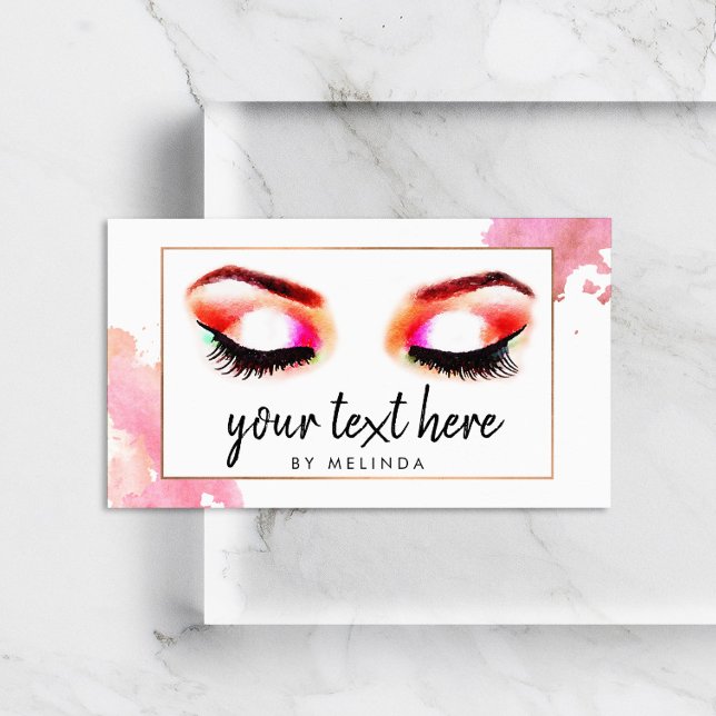Creative Watercolor Eyebrows Custom Text Business Card (Creator Uploaded)