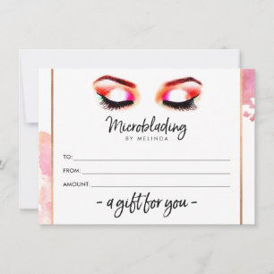Creative Watercolor Eyebrows Microblading Gift