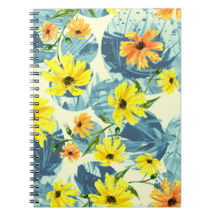 Creative Watercolor Plants: Stylish Seamless Notebook