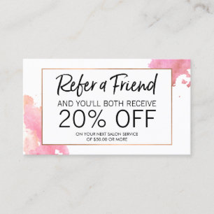 Creative Watercolor Referral Card