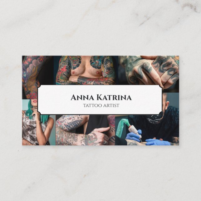 Creative Watercolor Tattoo Artist Appointment  Business Card (Front)