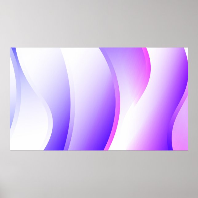 Creative Waves. Futuristic Technology Style Backgr Poster (Front)