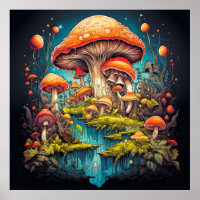 Creative Wild Psychedelic Mushrooms