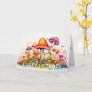 Creative Wild Retro Mushroom Art Card