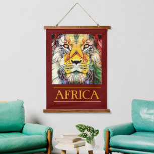 Creative Wildlife African Lion Travel Africa Hanging Tapestry