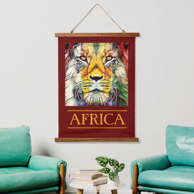 Creative Wildlife African Lion Travel Africa Hanging Tapestry (Living Room)