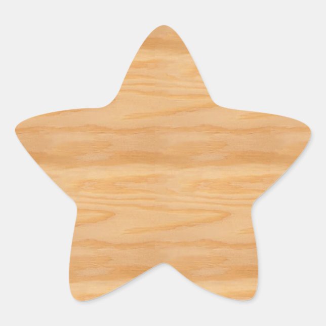 Creative Wood Blank Elegant Design Modern Template Star Sticker (Front)