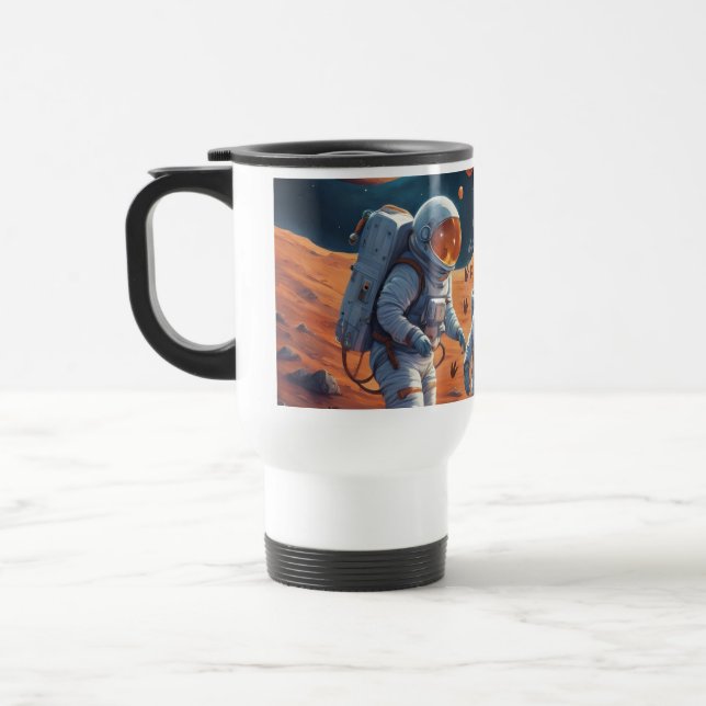 Creative wrapping papers travel mug (Left)