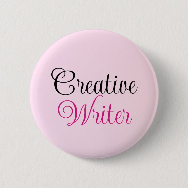 Creative Writer Pastel Pink  6 Cm Round Badge (Front)