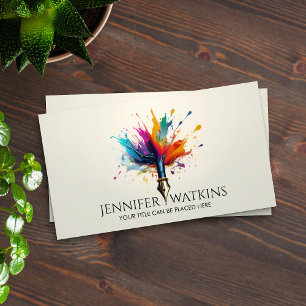 Creative Writing - Fountain Ink Pen Business Card