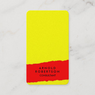 Creative Yellow Red Abstract Art Business Card