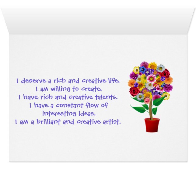 Creativity Affirmation Card - Daily Mantra Double (Inside Horizontal (Bottom))
