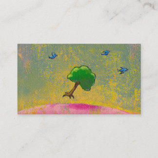 Creativity imagination fun hopeful art flying tree business card