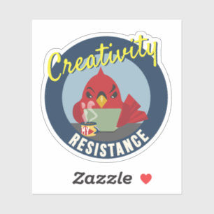 "Creativity is My Resistance" compact circle