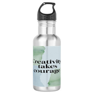 Creativity Takes Courage 2 water bottle