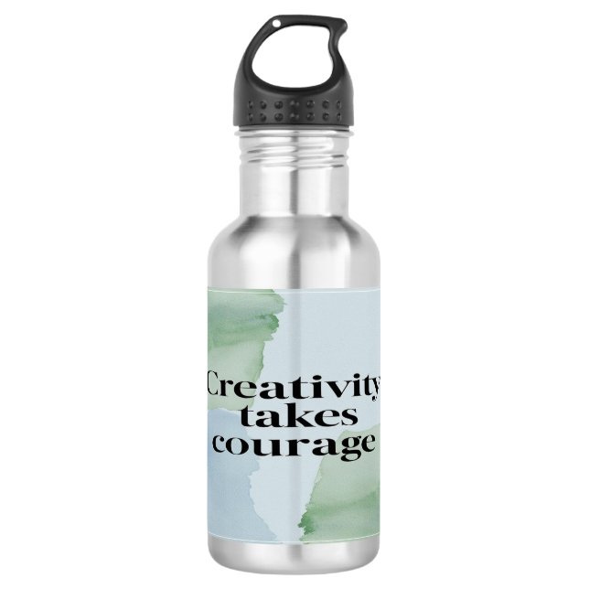 Creativity Takes Courage 2 water bottle (Front)