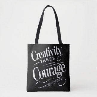 Creativity Takes Courage Art-Inspired Design Tote Bag