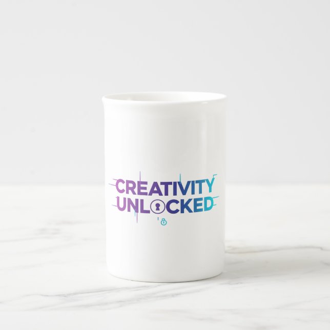 Creativity Unlocked Bone China Mug (Front)