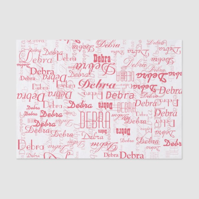 Creativity with personalised name tissue paper (Front)