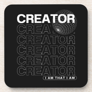 Creator Affirmation Typography Coaster