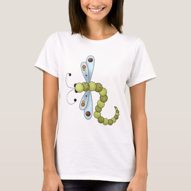 Creator's Canvas · Blue & Green Dragonfly T-Shirt (Front)