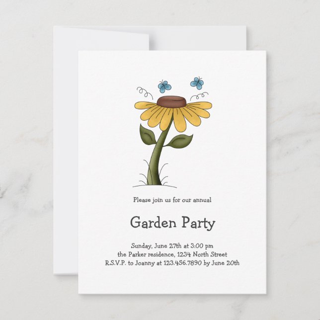 Creator's Canvas · Yellow Flower Invitation (Front)