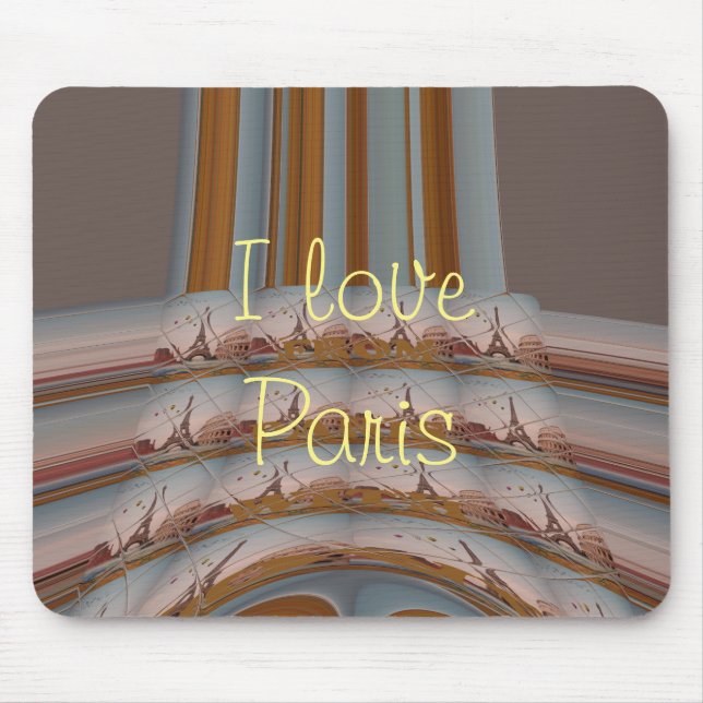 Creatte Your Own I Love Paris Mousepad Template (Front)