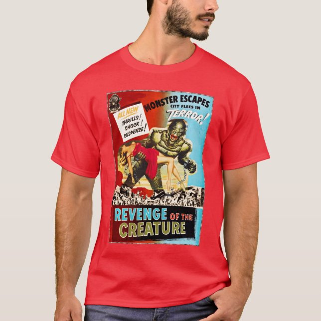 Creature Monster Retro Horror friend T-Shirt (Front)