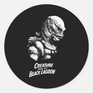 Creature Of The Black Lagoon Horror Flick Classic Round Sticker
