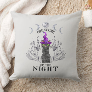 Creatures of the Night – Halloween Black Cat Cushion