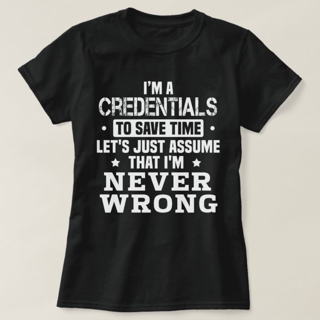 Credentials T-Shirt (Design Front)
