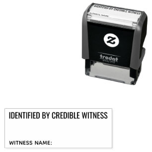 Credible Witness Identity Verification Notary Self-inking Stamp