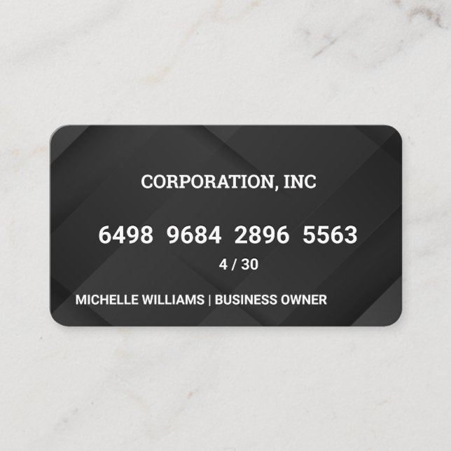 Credit Card | Black Layers Background (Front)