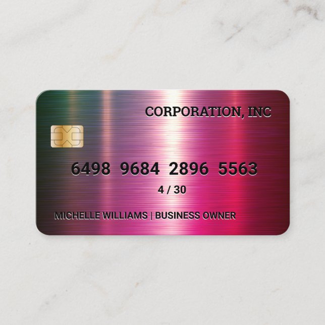 Credit Card | Colourful Metallic (Front)