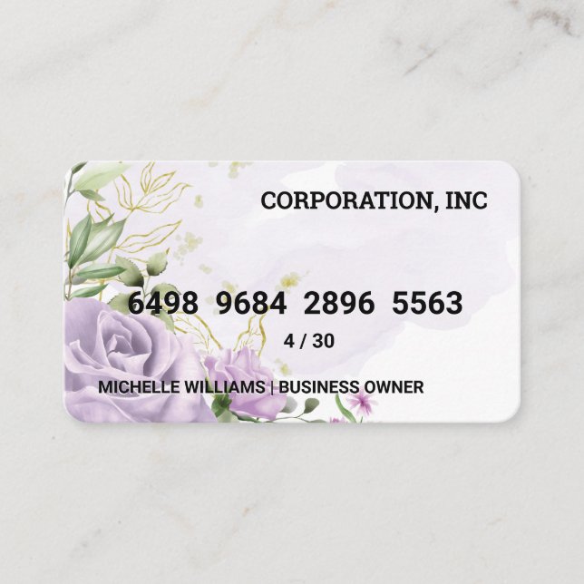 Credit Card | Flower Background (Front)