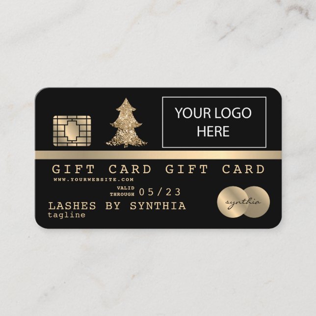 Credit Card Gift Card Certificate Add Logo (Front)